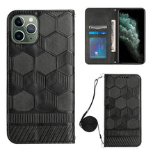 Load image into Gallery viewer, Crossbody Football Texture Magnetic PU Phone Case, For iPhone 11, For iPhone 11 Pro, For iPhone 11 Pro Max, For iPhone 12, For iPhone 12 Mini, For iPhone 12 Pro, For iPhone 12 Pro Max, For iPhone 13