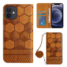 Load image into Gallery viewer, Crossbody Football Texture Magnetic PU Phone Case, For iPhone 11, For iPhone 11 Pro, For iPhone 11 Pro Max, For iPhone 12, For iPhone 12 Mini, For iPhone 12 Pro, For iPhone 12 Pro Max, For iPhone 13