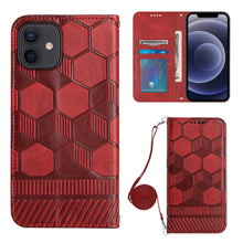 Load image into Gallery viewer, Crossbody Football Texture Magnetic PU Phone Case, For iPhone 11, For iPhone 11 Pro, For iPhone 11 Pro Max, For iPhone 12, For iPhone 12 Mini, For iPhone 12 Pro, For iPhone 12 Pro Max, For iPhone 13