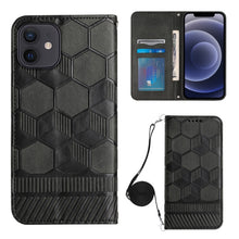 Load image into Gallery viewer, Crossbody Football Texture Magnetic PU Phone Case, For iPhone 11, For iPhone 11 Pro, For iPhone 11 Pro Max, For iPhone 12, For iPhone 12 Mini, For iPhone 12 Pro, For iPhone 12 Pro Max, For iPhone 13