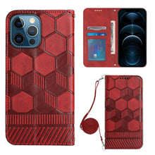 Load image into Gallery viewer, Crossbody Football Texture Magnetic PU Phone Case, For iPhone 11, For iPhone 11 Pro, For iPhone 11 Pro Max, For iPhone 12, For iPhone 12 Mini, For iPhone 12 Pro, For iPhone 12 Pro Max, For iPhone 13