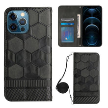 Load image into Gallery viewer, Crossbody Football Texture Magnetic PU Phone Case, For iPhone 11, For iPhone 11 Pro, For iPhone 11 Pro Max, For iPhone 12, For iPhone 12 Mini, For iPhone 12 Pro, For iPhone 12 Pro Max, For iPhone 13