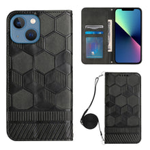 Load image into Gallery viewer, Crossbody Football Texture Magnetic PU Phone Case, For iPhone 11, For iPhone 11 Pro, For iPhone 11 Pro Max, For iPhone 12, For iPhone 12 Mini, For iPhone 12 Pro, For iPhone 12 Pro Max, For iPhone 13