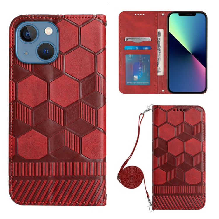 Crossbody Football Texture Magnetic PU Phone Case, For iPhone 11, For iPhone 11 Pro, For iPhone 11 Pro Max, For iPhone 12, For iPhone 12 Mini, For iPhone 12 Pro, For iPhone 12 Pro Max, For iPhone 13