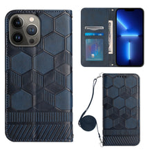 Load image into Gallery viewer, Crossbody Football Texture Magnetic PU Phone Case, For iPhone 13 Mini, For iPhone 13 Pro, For iPhone 13 Pro Max, For iPhone 14, For iPhone 14 Plus, For iPhone 14 Pro, For iPhone 14 Pro Max, For iPhone SE 2022/SE 2020/8/7