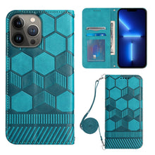 Load image into Gallery viewer, Crossbody Football Texture Magnetic PU Phone Case, For iPhone 13 Mini, For iPhone 13 Pro, For iPhone 13 Pro Max, For iPhone 14, For iPhone 14 Plus, For iPhone 14 Pro, For iPhone 14 Pro Max, For iPhone SE 2022/SE 2020/8/7
