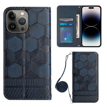 Load image into Gallery viewer, Crossbody Football Texture Magnetic PU Phone Case, For iPhone 13 Mini, For iPhone 13 Pro, For iPhone 13 Pro Max, For iPhone 14, For iPhone 14 Plus, For iPhone 14 Pro, For iPhone 14 Pro Max, For iPhone SE 2022/SE 2020/8/7