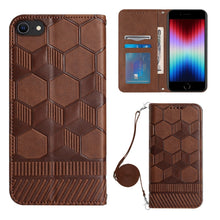 Load image into Gallery viewer, Crossbody Football Texture Magnetic PU Phone Case, For iPhone 13 Mini, For iPhone 13 Pro, For iPhone 13 Pro Max, For iPhone 14, For iPhone 14 Plus, For iPhone 14 Pro, For iPhone 14 Pro Max, For iPhone SE 2022/SE 2020/8/7