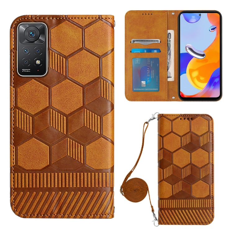 Crossbody Football Texture Magnetic PU Phone Case, For Nothing Phone 1, For Xiaomi Redmi 10A, For Xiaomi Redmi 10C/Redmi 10 India, For Xiaomi Redmi Note 11 Global/Note 11S 4G, For Xiaomi Redmi Note 11 Pro/Redmi Note 11 Pro 5G/Redmi Note 11 Pro+ India  ...
