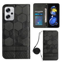 Load image into Gallery viewer, Crossbody Football Texture Magnetic PU Phone Case, For Xiaomi Redmi Note 11T Pro
