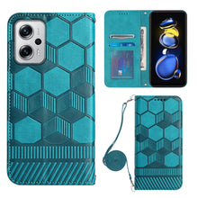 Load image into Gallery viewer, Crossbody Football Texture Magnetic PU Phone Case, For Xiaomi Redmi Note 11T Pro