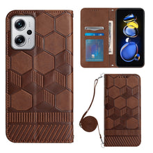 Load image into Gallery viewer, Crossbody Football Texture Magnetic PU Phone Case, For Xiaomi Redmi Note 11T Pro