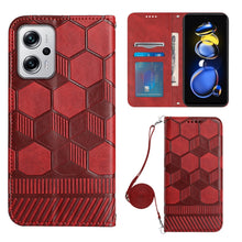 Load image into Gallery viewer, Crossbody Football Texture Magnetic PU Phone Case, For Xiaomi Redmi Note 11T Pro