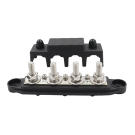 RV Ship High Current Power Distribution Terminal Block with Cover, Black M8 Stud, Red M8 Stud, Black M10 Stud, Red M10 Stud, 1 Pair Black & Red M8 Stud, 1 Pair Black & Red M10 Stud