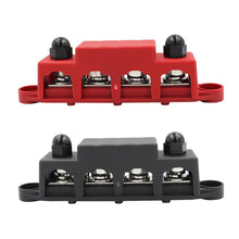 Load image into Gallery viewer, RV Ship High Current Power Distribution Terminal Block with Cover, Black M8 Stud, Red M8 Stud, Black M10 Stud, Red M10 Stud, 1 Pair Black &amp; Red M8 Stud, 1 Pair Black &amp; Red M10 Stud