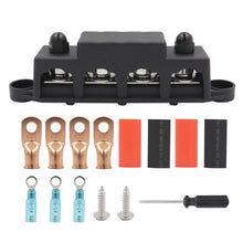 Load image into Gallery viewer, RV Ship High Current Power Distribution Terminal Block with Accessories, Black M8 Stud with Accessories, Red M8 Stud with Accessories, Black M10 Stud with Accessories, Red M10 Stud with Accessories