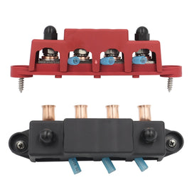 RV Ship High Current Power Distribution Terminal Block with Accessories, Black M8 Stud with Accessories, Red M8 Stud with Accessories, Black M10 Stud with Accessories, Red M10 Stud with Accessories