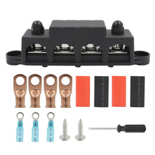 Load image into Gallery viewer, RV Ship High Current Power Distribution Terminal Block with Accessories, Black M8 Stud with Accessories, Red M8 Stud with Accessories, Black M10 Stud with Accessories, Red M10 Stud with Accessories