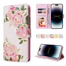 Load image into Gallery viewer, Bronzing Painting RFID Leather Case, For iPhone 14, For iPhone 14 Plus, For iPhone 14 Pro, For iPhone 14 Pro Max, For iPhone 13 mini, For iPhone 13, For iPhone 13 Pro, For iPhone 13 Pro Max