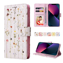 Load image into Gallery viewer, Bronzing Painting RFID Leather Case, For iPhone 14, For iPhone 14 Plus, For iPhone 14 Pro, For iPhone 14 Pro Max, For iPhone 13 mini, For iPhone 13, For iPhone 13 Pro, For iPhone 13 Pro Max