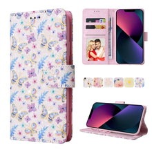 Load image into Gallery viewer, Bronzing Painting RFID Leather Case, For iPhone 14, For iPhone 14 Plus, For iPhone 14 Pro, For iPhone 14 Pro Max, For iPhone 13 mini, For iPhone 13, For iPhone 13 Pro, For iPhone 13 Pro Max