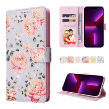 Load image into Gallery viewer, Bronzing Painting RFID Leather Case, For iPhone 14, For iPhone 14 Plus, For iPhone 14 Pro, For iPhone 14 Pro Max, For iPhone 13 mini, For iPhone 13, For iPhone 13 Pro, For iPhone 13 Pro Max