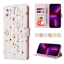 Load image into Gallery viewer, Bronzing Painting RFID Leather Case, For iPhone 14, For iPhone 14 Plus, For iPhone 14 Pro, For iPhone 14 Pro Max, For iPhone 13 mini, For iPhone 13, For iPhone 13 Pro, For iPhone 13 Pro Max
