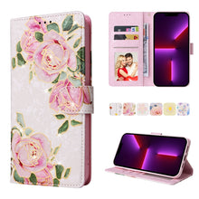 Load image into Gallery viewer, Bronzing Painting RFID Leather Case, For iPhone 14, For iPhone 14 Plus, For iPhone 14 Pro, For iPhone 14 Pro Max, For iPhone 13 mini, For iPhone 13, For iPhone 13 Pro, For iPhone 13 Pro Max