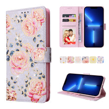 Load image into Gallery viewer, Bronzing Painting RFID Leather Case, For iPhone 14, For iPhone 14 Plus, For iPhone 14 Pro, For iPhone 14 Pro Max, For iPhone 13 mini, For iPhone 13, For iPhone 13 Pro, For iPhone 13 Pro Max