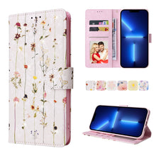 Load image into Gallery viewer, Bronzing Painting RFID Leather Case, For iPhone 14, For iPhone 14 Plus, For iPhone 14 Pro, For iPhone 14 Pro Max, For iPhone 13 mini, For iPhone 13, For iPhone 13 Pro, For iPhone 13 Pro Max
