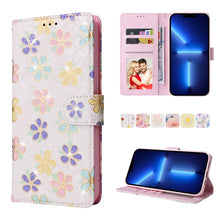 Load image into Gallery viewer, Bronzing Painting RFID Leather Case, For iPhone 14, For iPhone 14 Plus, For iPhone 14 Pro, For iPhone 14 Pro Max, For iPhone 13 mini, For iPhone 13, For iPhone 13 Pro, For iPhone 13 Pro Max