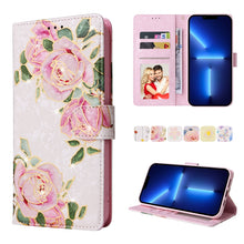 Load image into Gallery viewer, Bronzing Painting RFID Leather Case, For iPhone 14, For iPhone 14 Plus, For iPhone 14 Pro, For iPhone 14 Pro Max, For iPhone 13 mini, For iPhone 13, For iPhone 13 Pro, For iPhone 13 Pro Max