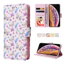 Load image into Gallery viewer, Bronzing Painting RFID Leather Case, For iPhone X / XS, For iPhone 7 Plus / 8 Plus, For iPhone SE 2022 / SE 2020 / 7 / 8