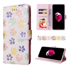 Load image into Gallery viewer, Bronzing Painting RFID Leather Case, For iPhone X / XS, For iPhone 7 Plus / 8 Plus, For iPhone SE 2022 / SE 2020 / 7 / 8