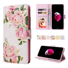 Load image into Gallery viewer, Bronzing Painting RFID Leather Case, For iPhone X / XS, For iPhone 7 Plus / 8 Plus, For iPhone SE 2022 / SE 2020 / 7 / 8