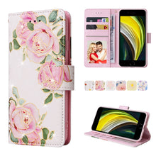 Load image into Gallery viewer, Bronzing Painting RFID Leather Case, For iPhone X / XS, For iPhone 7 Plus / 8 Plus, For iPhone SE 2022 / SE 2020 / 7 / 8