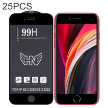 Load image into Gallery viewer, 25 PCS High Aluminum Large Arc Full Screen Tempered Glass Film, For iPhone 8 / 7 (25 PCS), For iPhone SE 2022 / SE 2020 (25pcs), For iPhone 11 Pro / XS / X (25 PCS), For iPhone 11 / XR (25 PCS), For iPhone 11 Pro Max / XS Max (25 PCS)