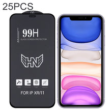 Load image into Gallery viewer, 25 PCS High Aluminum Large Arc Full Screen Tempered Glass Film, For iPhone 8 / 7 (25 PCS), For iPhone SE 2022 / SE 2020 (25pcs), For iPhone 11 Pro / XS / X (25 PCS), For iPhone 11 / XR (25 PCS), For iPhone 11 Pro Max / XS Max (25 PCS)
