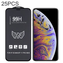 Load image into Gallery viewer, 25 PCS High Aluminum Large Arc Full Screen Tempered Glass Film, For iPhone 8 / 7 (25 PCS), For iPhone SE 2022 / SE 2020 (25pcs), For iPhone 11 Pro / XS / X (25 PCS), For iPhone 11 / XR (25 PCS), For iPhone 11 Pro Max / XS Max (25 PCS)