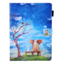 Load image into Gallery viewer, For iPad Pro 11 (2020) &amp; (2018) Painted Pattern Tablet PC Protective Leather Case with Bracket &amp; Card Slot &amp; Photo Holder, Elephant Rabbit, Blue Pink Pineapple, Red Flower Pink Butterfly, Rose Flower, Red Flower Blue Butterfly, Pear Flower             ...