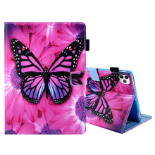 Load image into Gallery viewer, For iPad Pro 11 (2020) &amp; (2018) Painted Pattern Tablet PC Protective Leather Case with Bracket &amp; Card Slot &amp; Photo Holder, Elephant Rabbit, Blue Pink Pineapple, Red Flower Pink Butterfly, Rose Flower, Red Flower Blue Butterfly, Pear Flower             ...