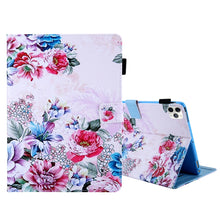 Load image into Gallery viewer, For iPad Pro 11 (2020) &amp; (2018) Painted Pattern Tablet PC Protective Leather Case with Bracket &amp; Card Slot &amp; Photo Holder, Elephant Rabbit, Blue Pink Pineapple, Red Flower Pink Butterfly, Rose Flower, Red Flower Blue Butterfly, Pear Flower             ...