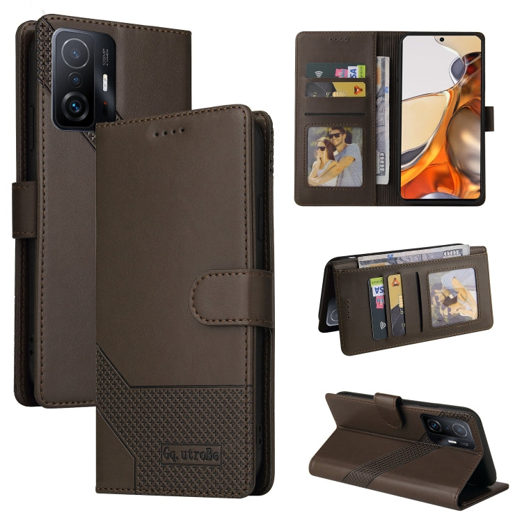 GQUTROBE Skin Feel Magnetic Leather Phone Case, For Xiaomi 11T / 11T Pro