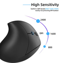 Load image into Gallery viewer, X10 2.4G Wireless Vertical Ergonomic Gaming Mouse, X10 (Black), X10 (Grey)