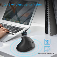 Load image into Gallery viewer, X10 2.4G Wireless Vertical Ergonomic Gaming Mouse, X10 (Black), X10 (Grey)