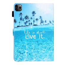 Load image into Gallery viewer, For iPad Pro 11 (2020) &amp; (2018) Painted Pattern Tablet PC Protective Leather Case with Bracket &amp; Card Slot &amp; Photo Holder, Beach, Fantasy Butterfly, Beautiful Bubbles, Never Stop, Beautiful Starry Sky, Two Black Cats, Sparkling Sand, Golden Butterfly  ...