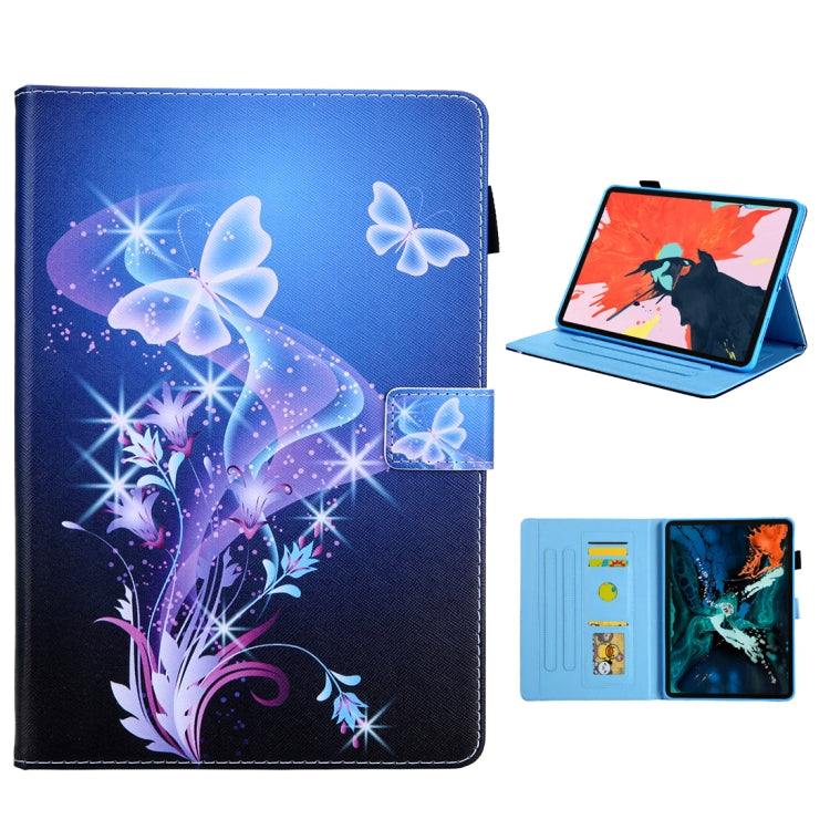 For iPad Pro 11 (2020) & (2018) Painted Pattern Tablet PC Protective Leather Case with Bracket & Card Slot & Photo Holder, Beach, Fantasy Butterfly, Beautiful Bubbles, Never Stop, Beautiful Starry Sky, Two Black Cats, Sparkling Sand, Golden Butterfly  ...