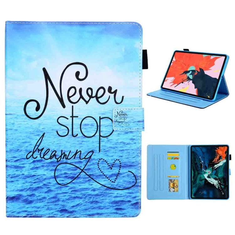 For iPad Pro 11 (2020) & (2018) Painted Pattern Tablet PC Protective Leather Case with Bracket & Card Slot & Photo Holder, Beach, Fantasy Butterfly, Beautiful Bubbles, Never Stop, Beautiful Starry Sky, Two Black Cats, Sparkling Sand, Golden Butterfly  ...