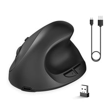 Load image into Gallery viewer, X10 2.4G Wireless Rechargeable Vertical Ergonomic Gaming Mouse, X10 Rechargeable (Black), X10 Rechargeable (Grey)