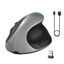 Load image into Gallery viewer, X10 2.4G Wireless Rechargeable Vertical Ergonomic Gaming Mouse, X10 Rechargeable (Black), X10 Rechargeable (Grey)